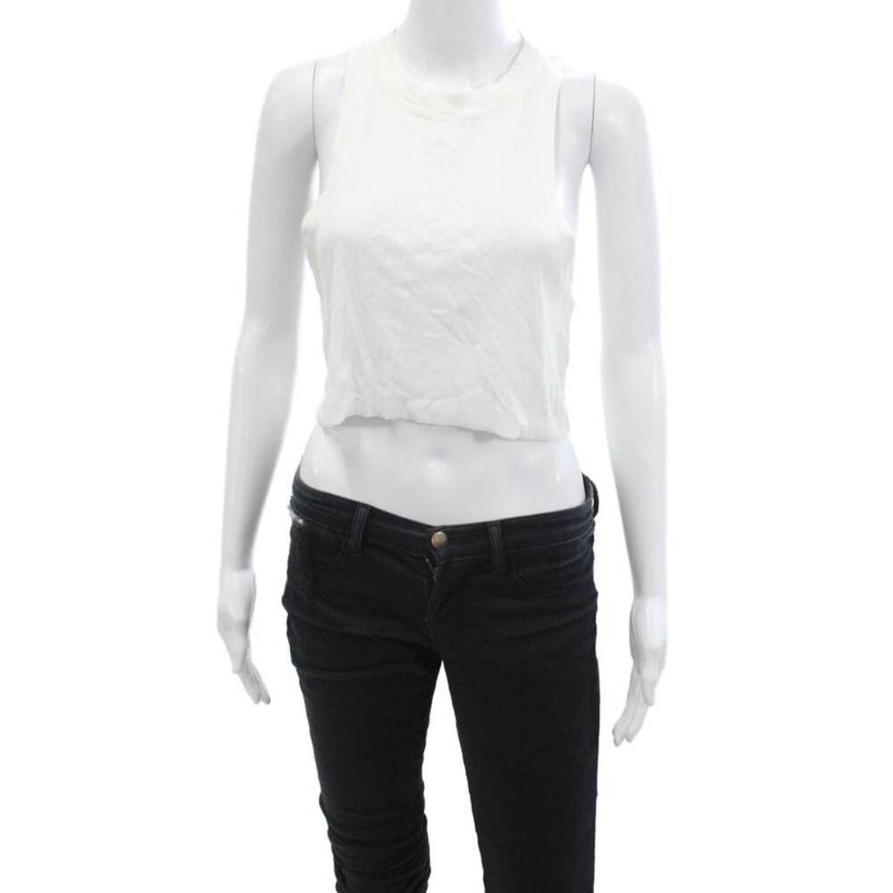 All Access, Women White Cropped Basic Tank Size S